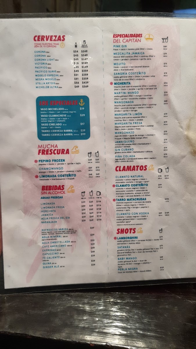 El Costeñito Photo Menu 8
