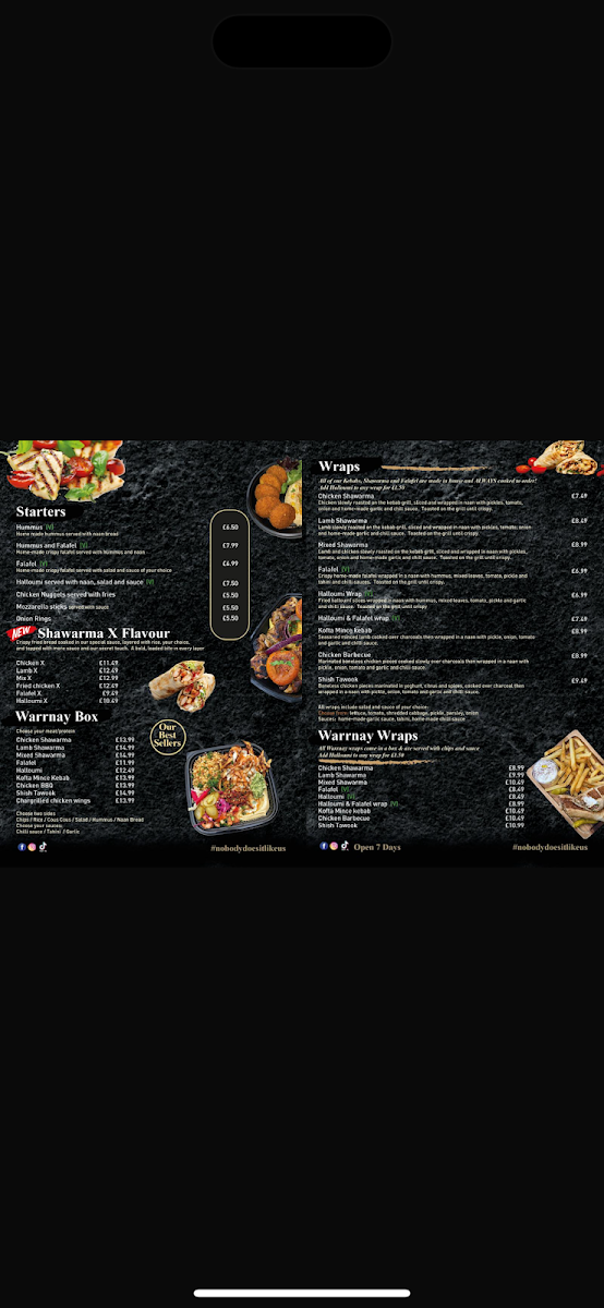 Hajar’s Shawarma King Photo Menu 2