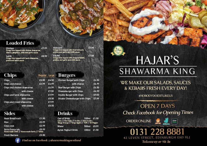 Hajar’s Shawarma King Photo Menu 4