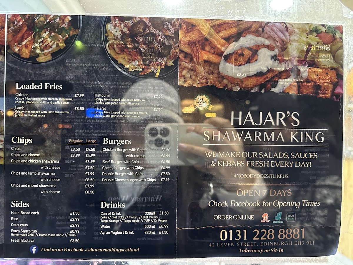 Hajar’s Shawarma King Photo Menu 5