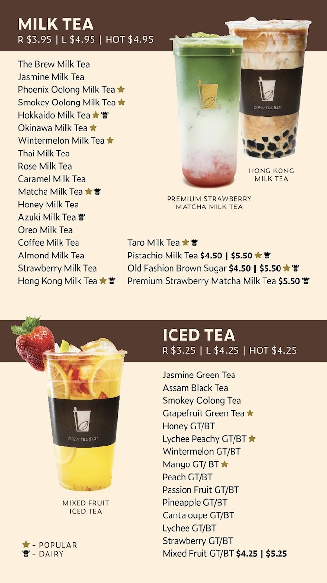 BREW TEA BAR Photo Menu 1