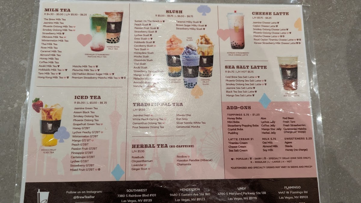 BREW TEA BAR Photo Menu 2