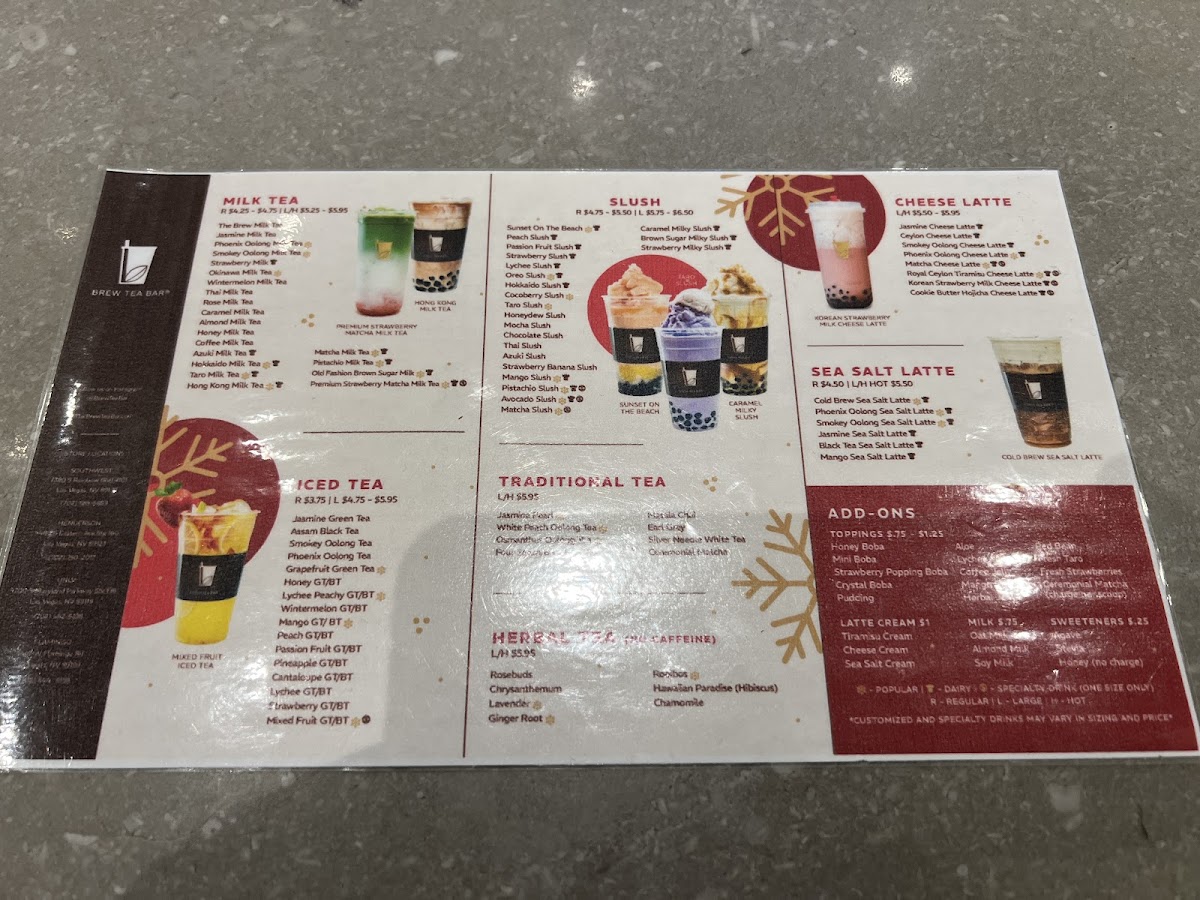 BREW TEA BAR Photo Menu 4