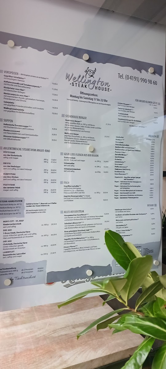Steak House Wellington Kaltenkirchen Photo Menu 1