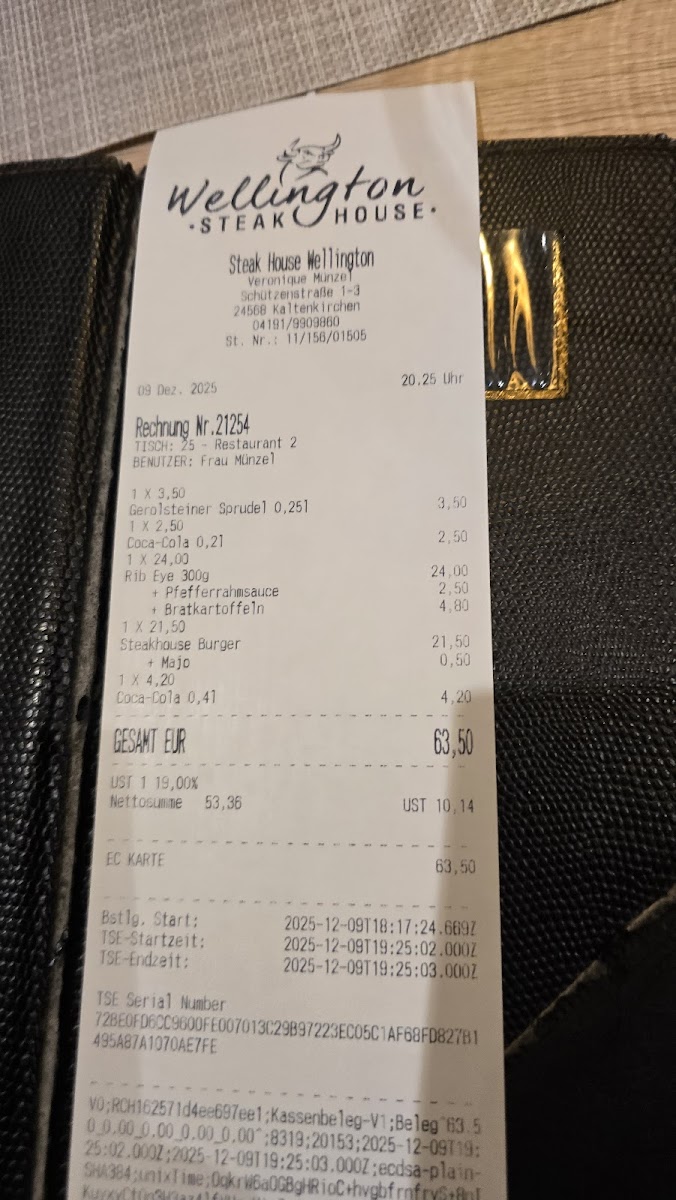 Steak House Wellington Kaltenkirchen Photo Menu 4