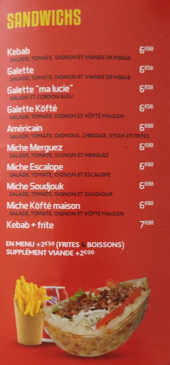 Kebab des petits champs Photo Menu 10
