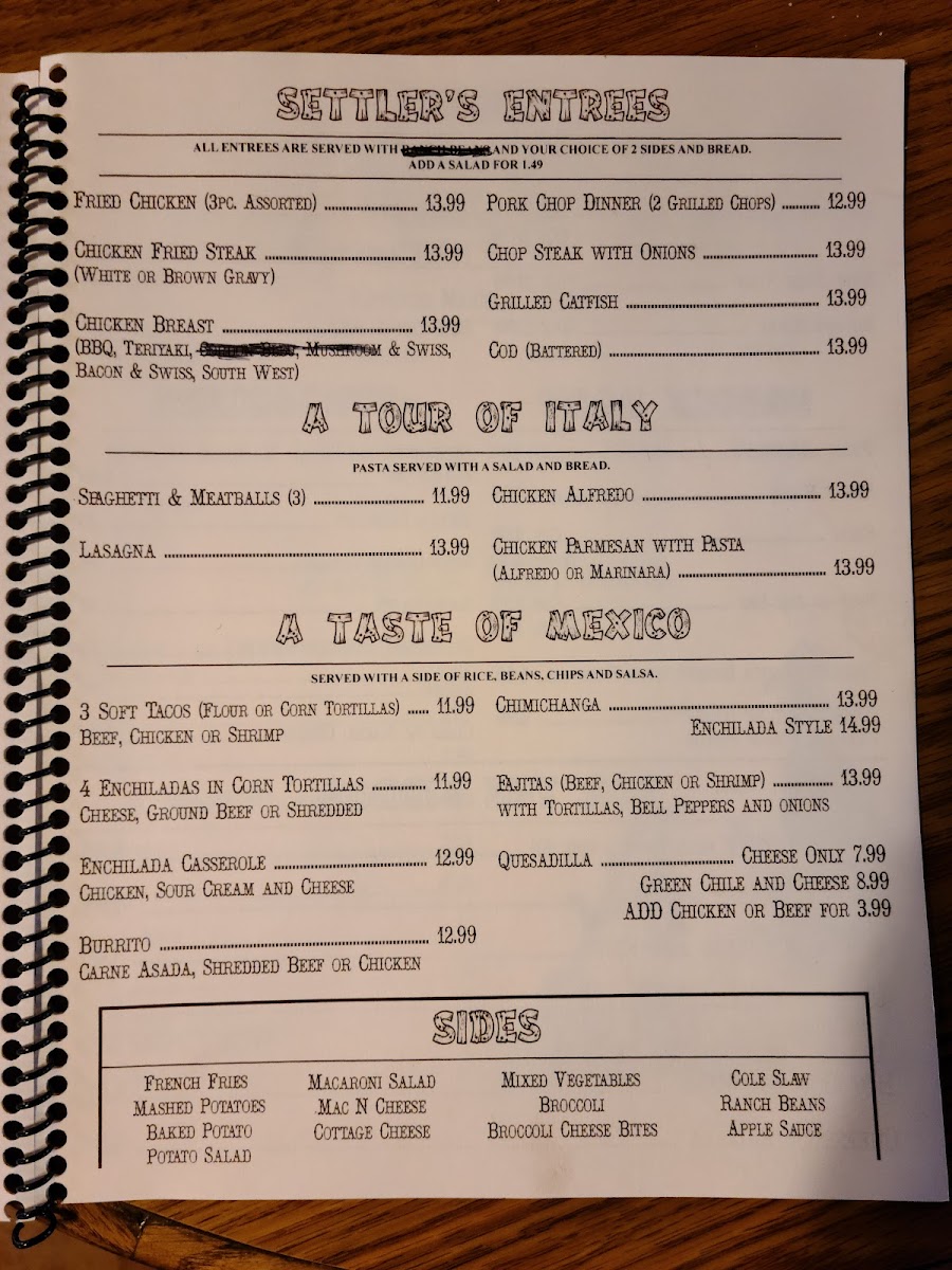 Chuckwagon Grill Photo Menu 1