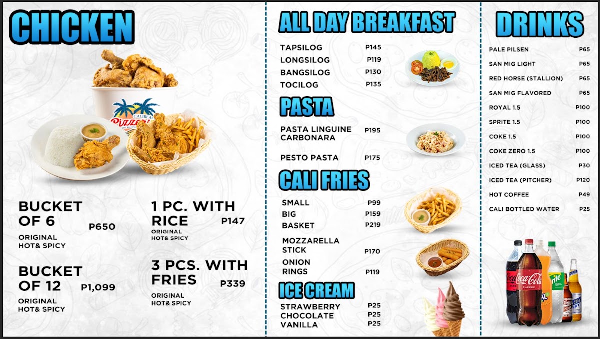 California Beach Pizza Photo Menu 1