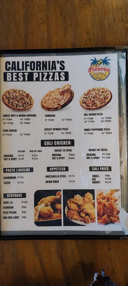 California Beach Pizza Photo Menu 4
