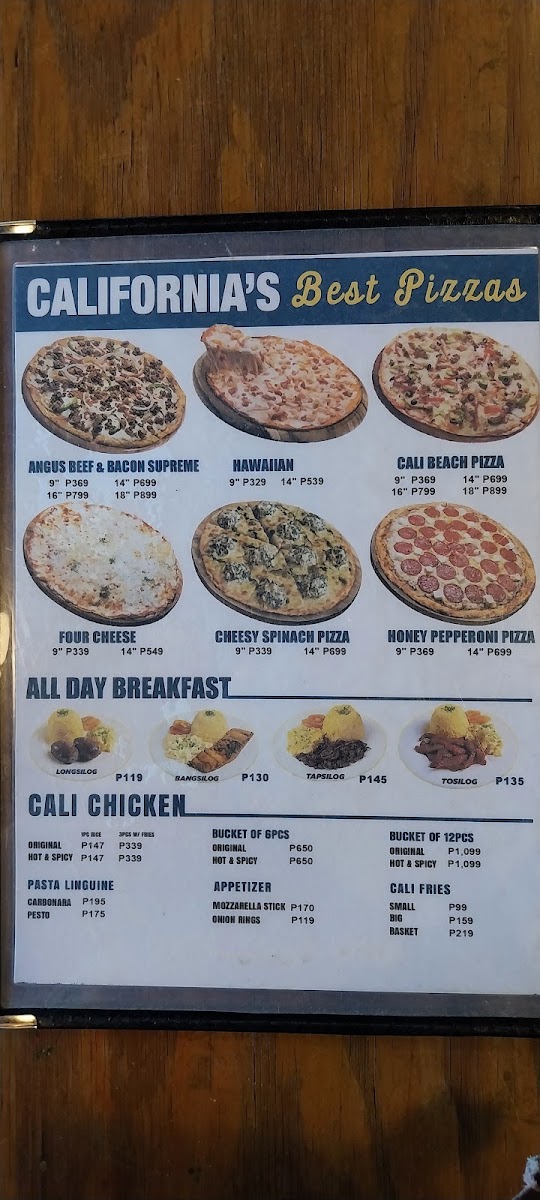 California Beach Pizza Photo Menu 6