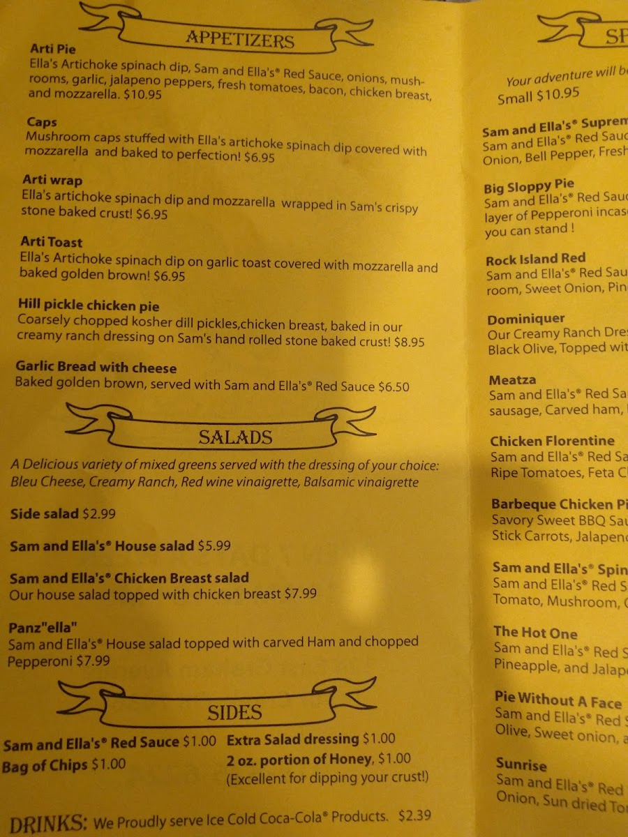 Sam & Ella's Chicken Palace Photo Menu 7