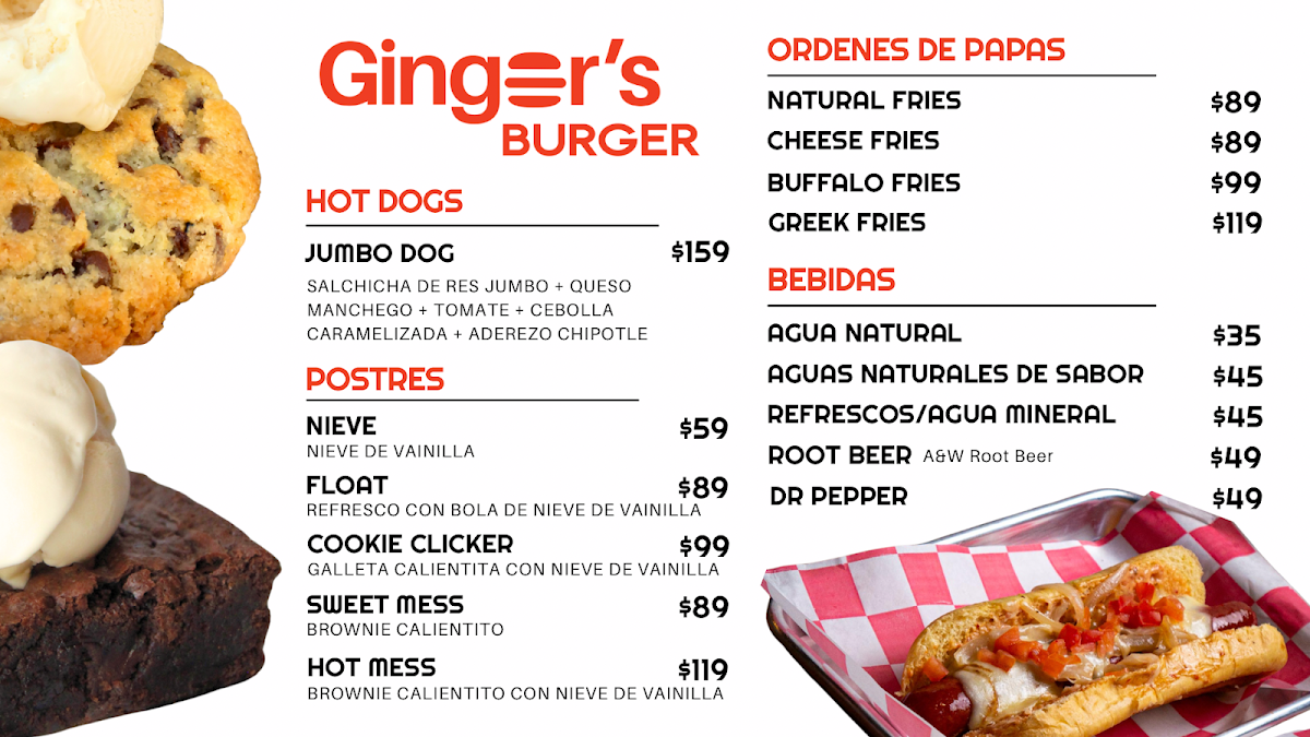 Ginger's Burger Photo Menu 4