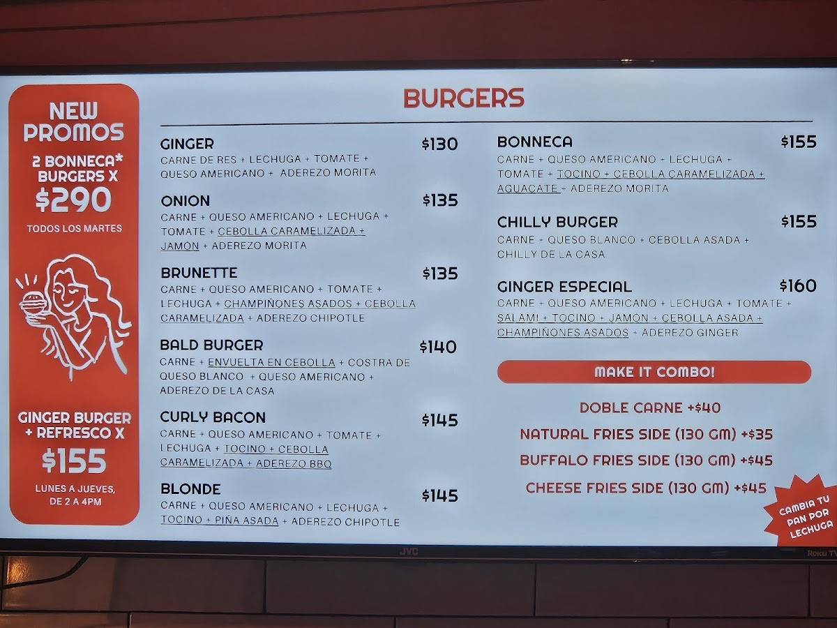 Ginger's Burger Photo Menu 6