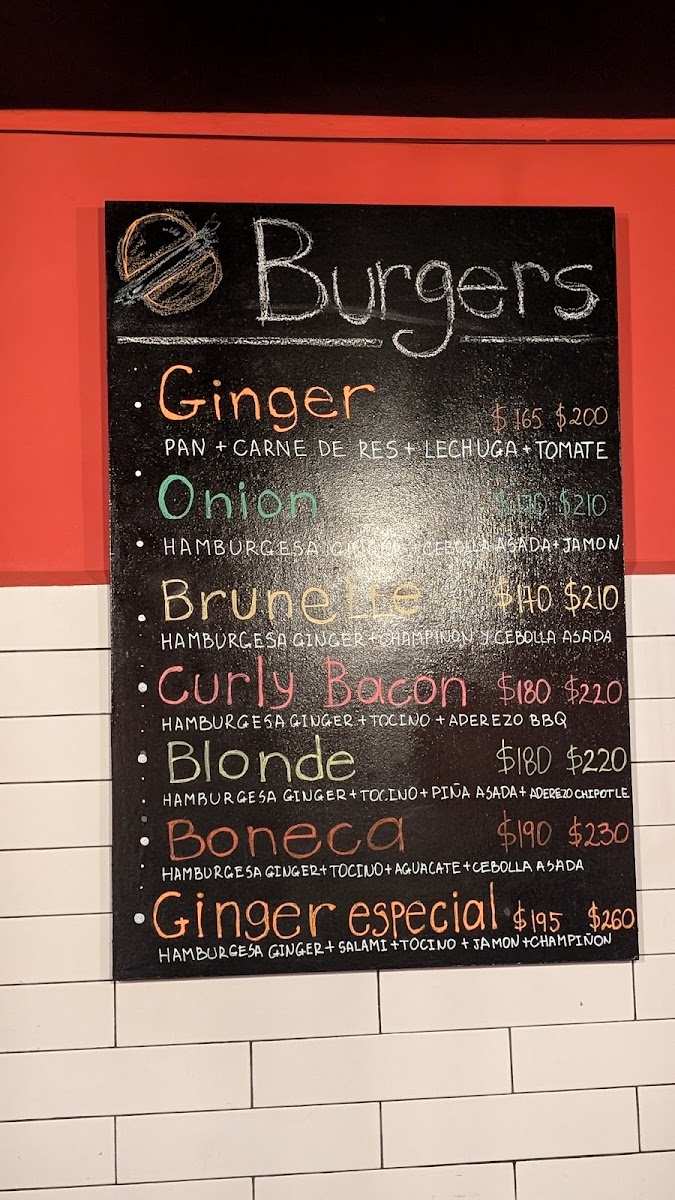 Ginger's Burger Photo Menu 8