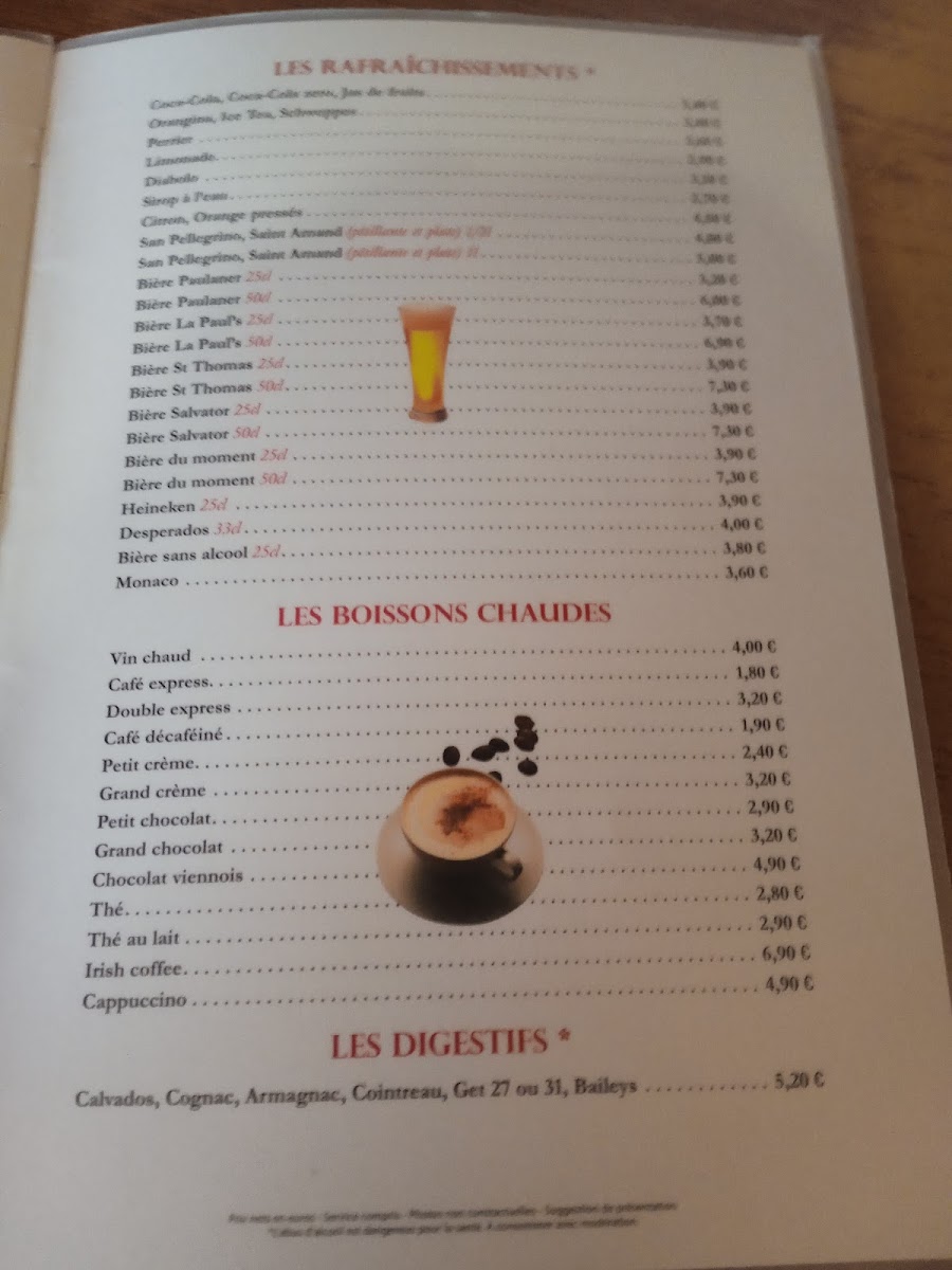 La Taverne du Parvis Photo Menu 2