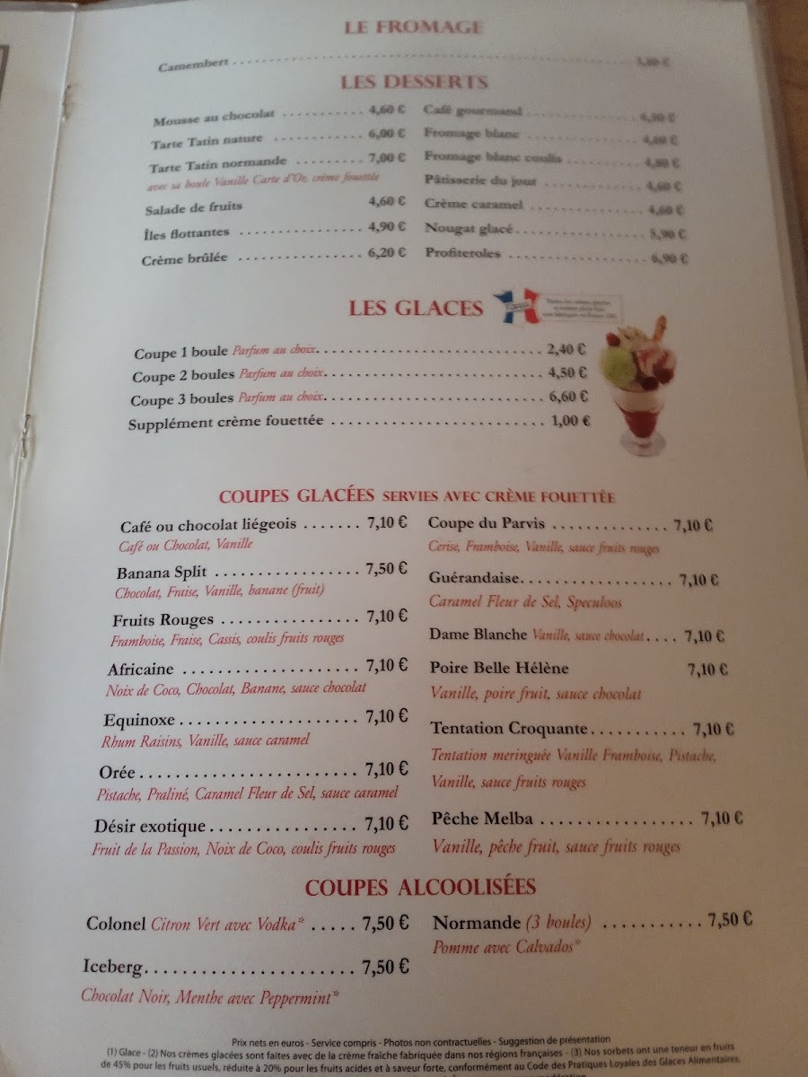 La Taverne du Parvis Photo Menu 3