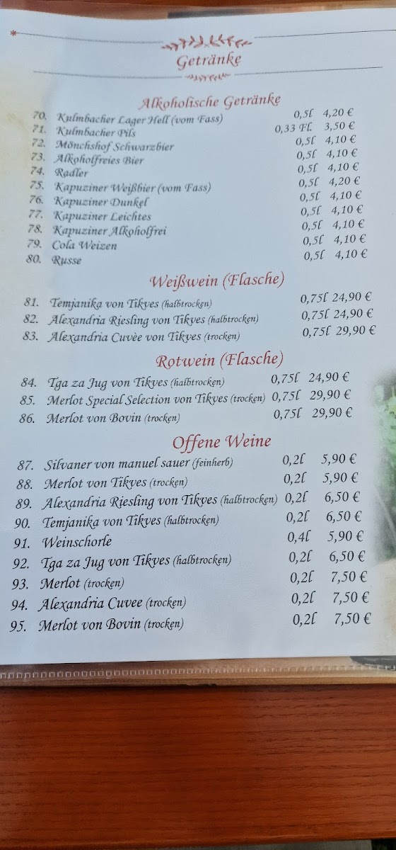 Restaurant Goldenes Fass - Ristovski Photo Menu 10