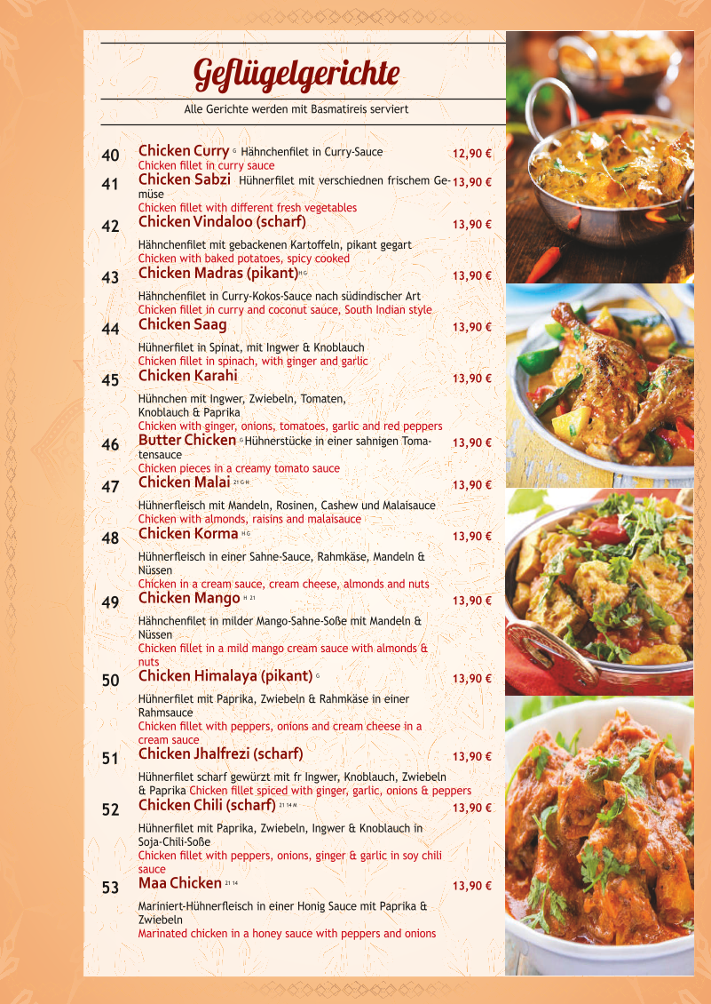 Maa Indische Restaurant Photo Menu 4