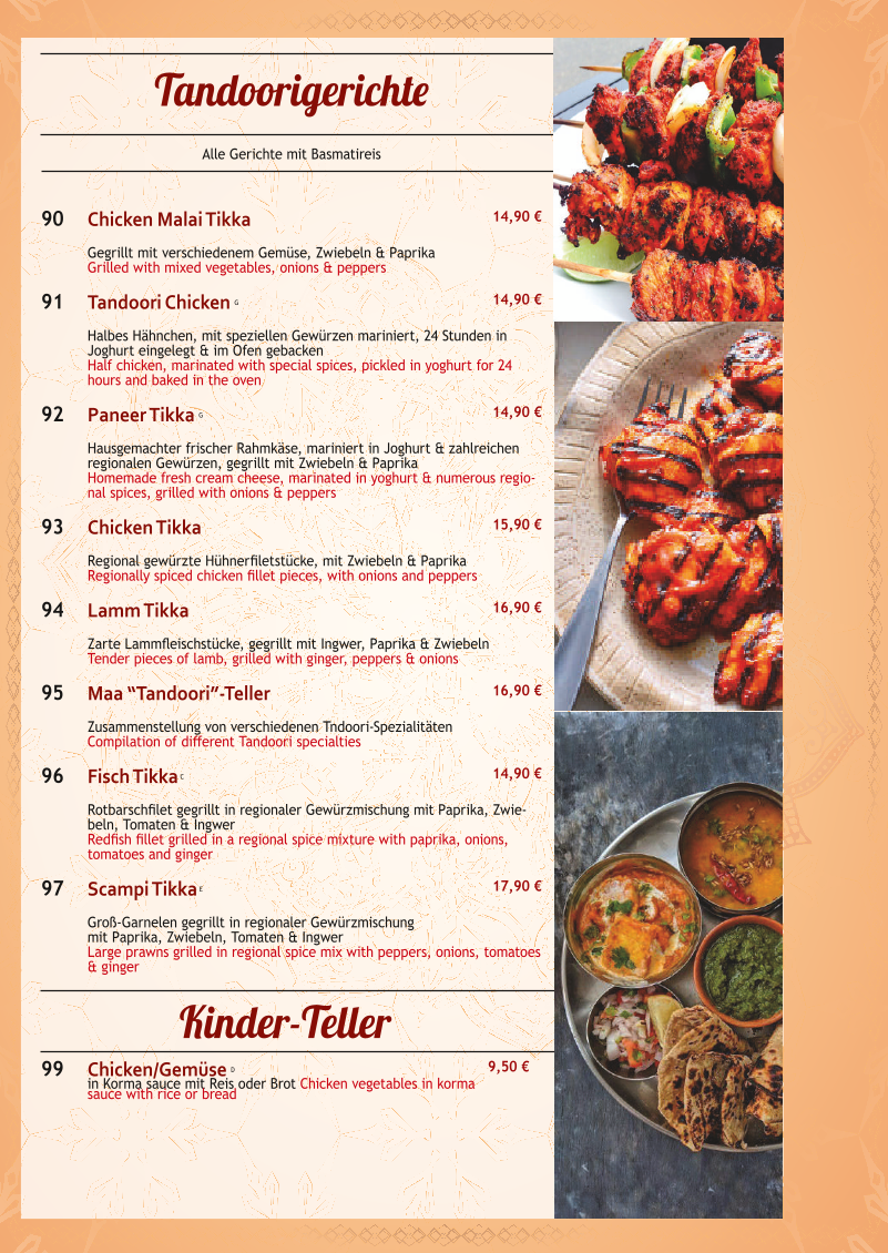 Maa Indische Restaurant Photo Menu 7