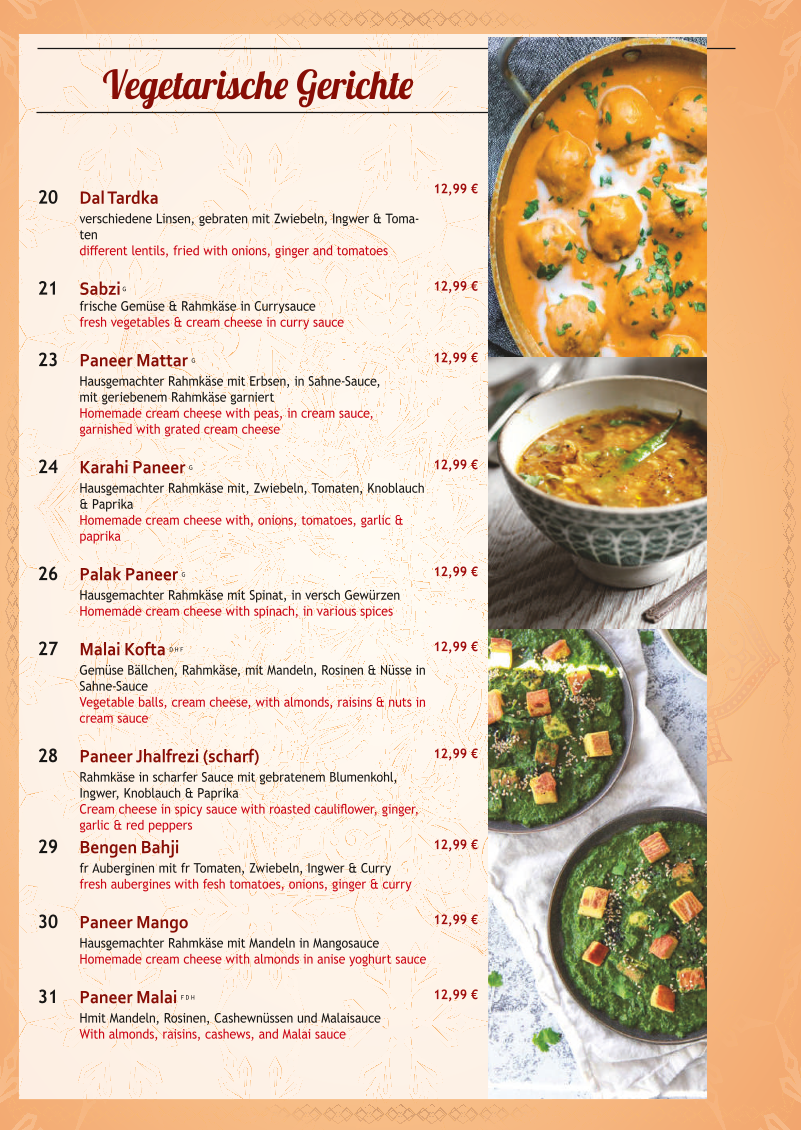 Maa Indische Restaurant Photo Menu 9