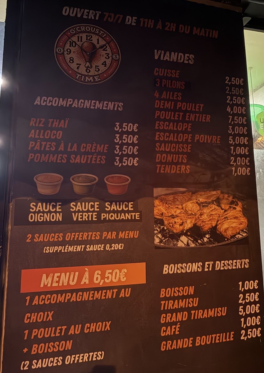 O' CROUSTI TIME Photo Menu 1