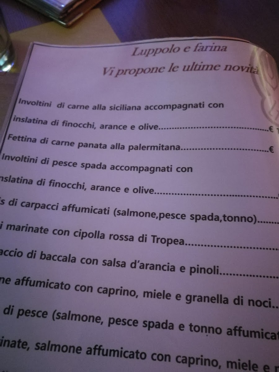 Ristorante Pizzeria Luppolo e Farina Photo Menu 9