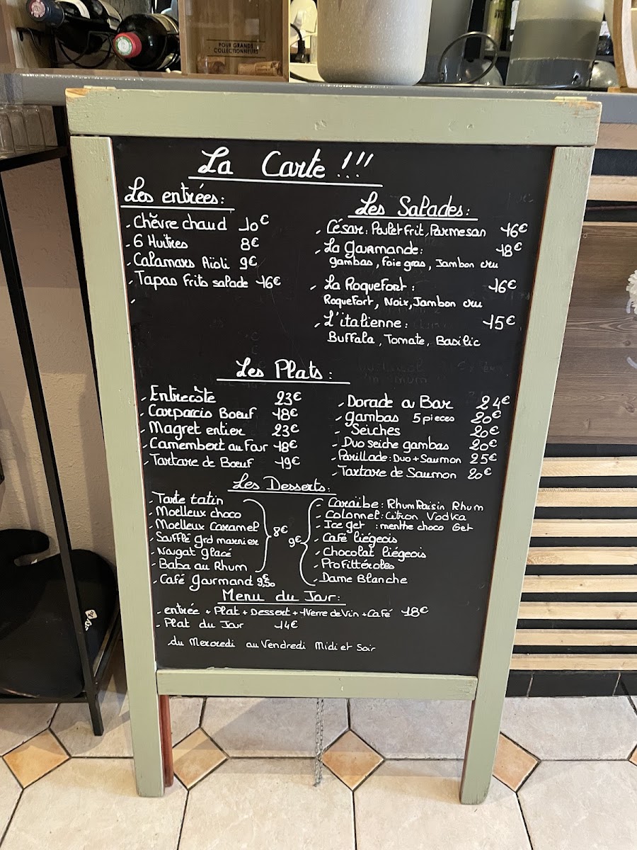 Le rouge et noir Photo Menu 1