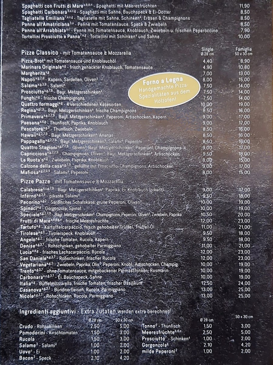 Restaurant La Ruotas Ristoro Italiano Photo Menu 1