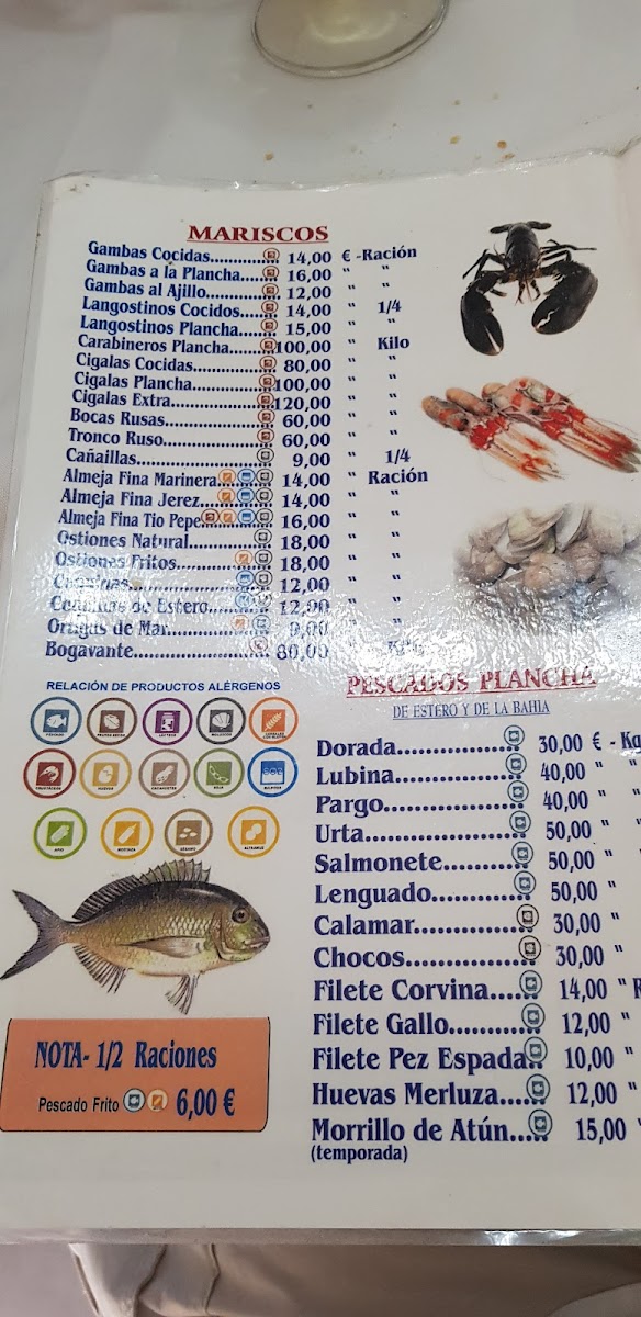 Marisquería Manguita Novo Sancti Petri Photo Menu 10