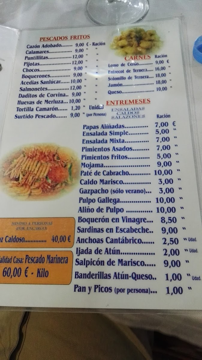 Marisquería Manguita Novo Sancti Petri Photo Menu 9