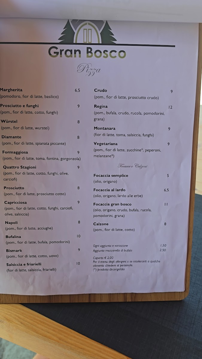 Gran Bosco Bistro Photo Menu 1