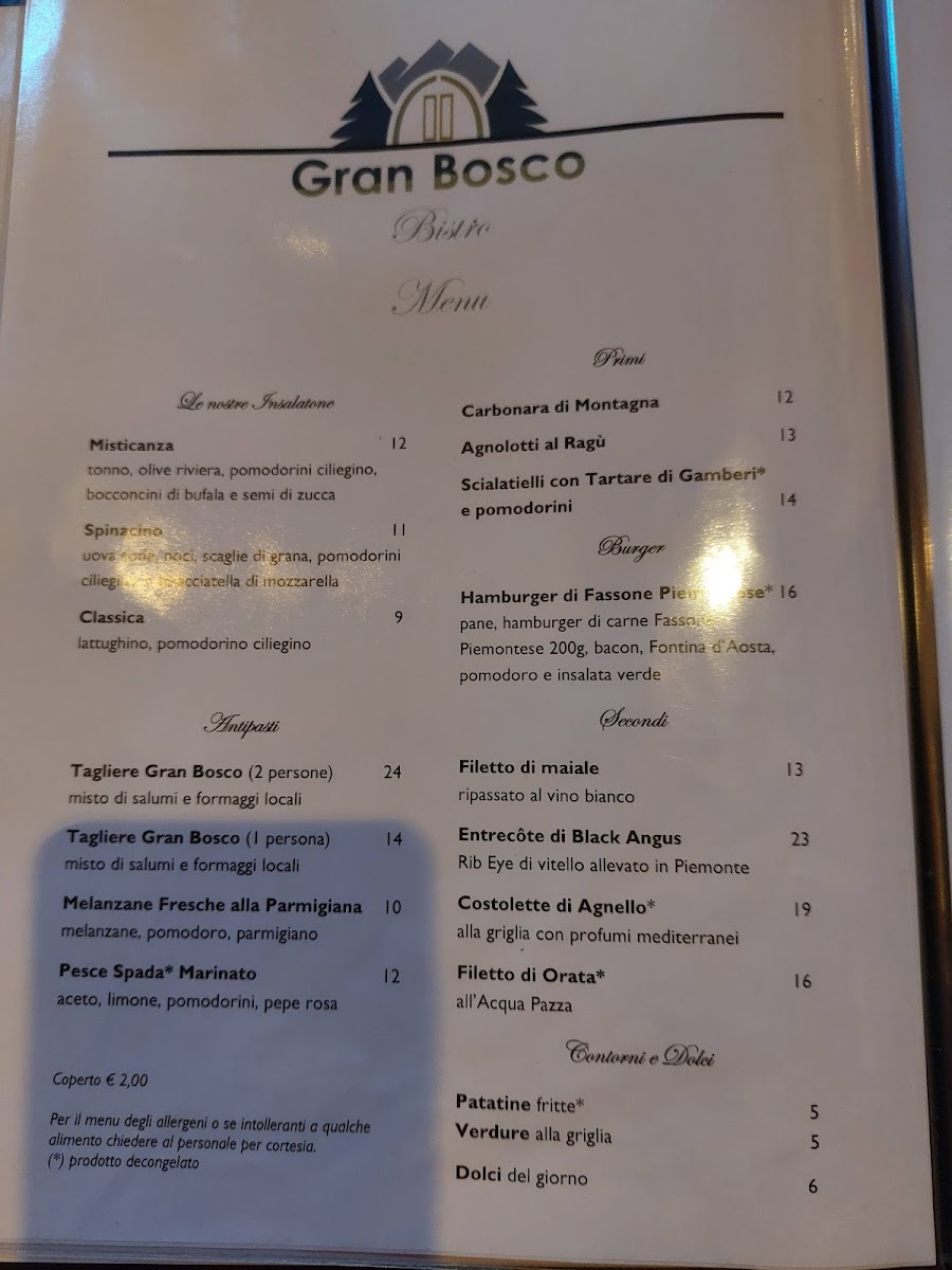 Gran Bosco Bistro Photo Menu 2