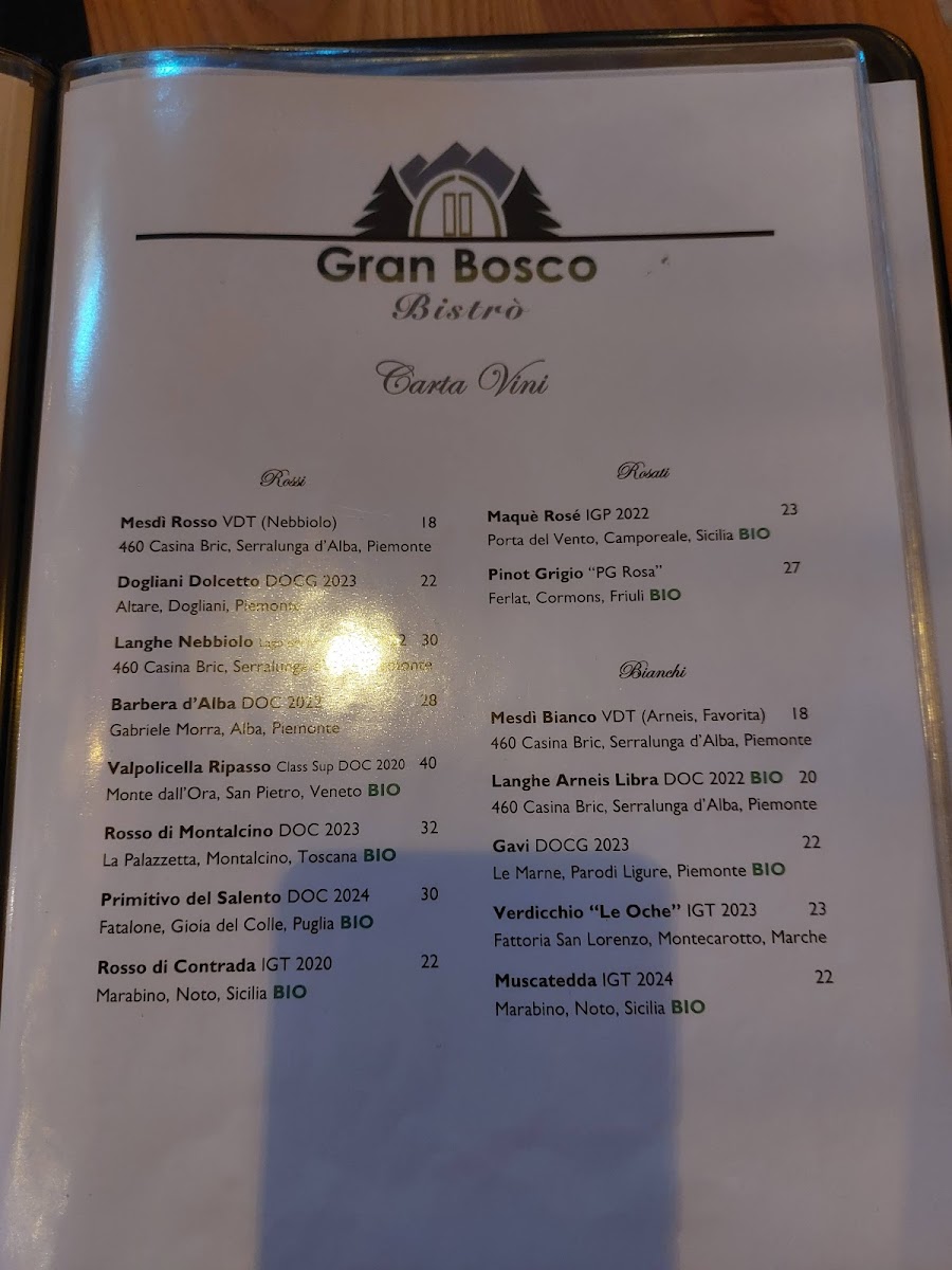 Gran Bosco Bistro Photo Menu 4
