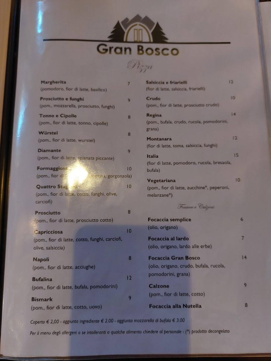 Gran Bosco Bistro Photo Menu 5