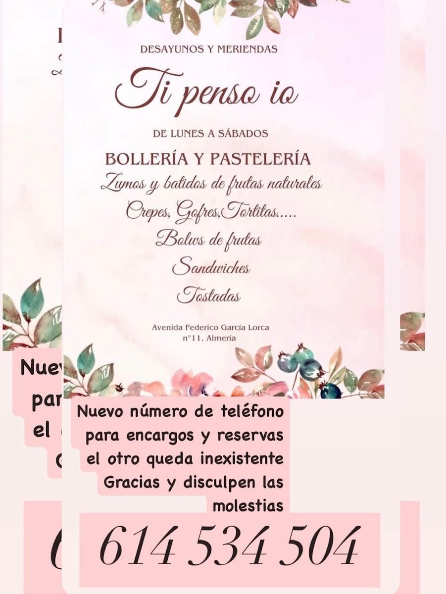Ti penso io Photo Menu 1