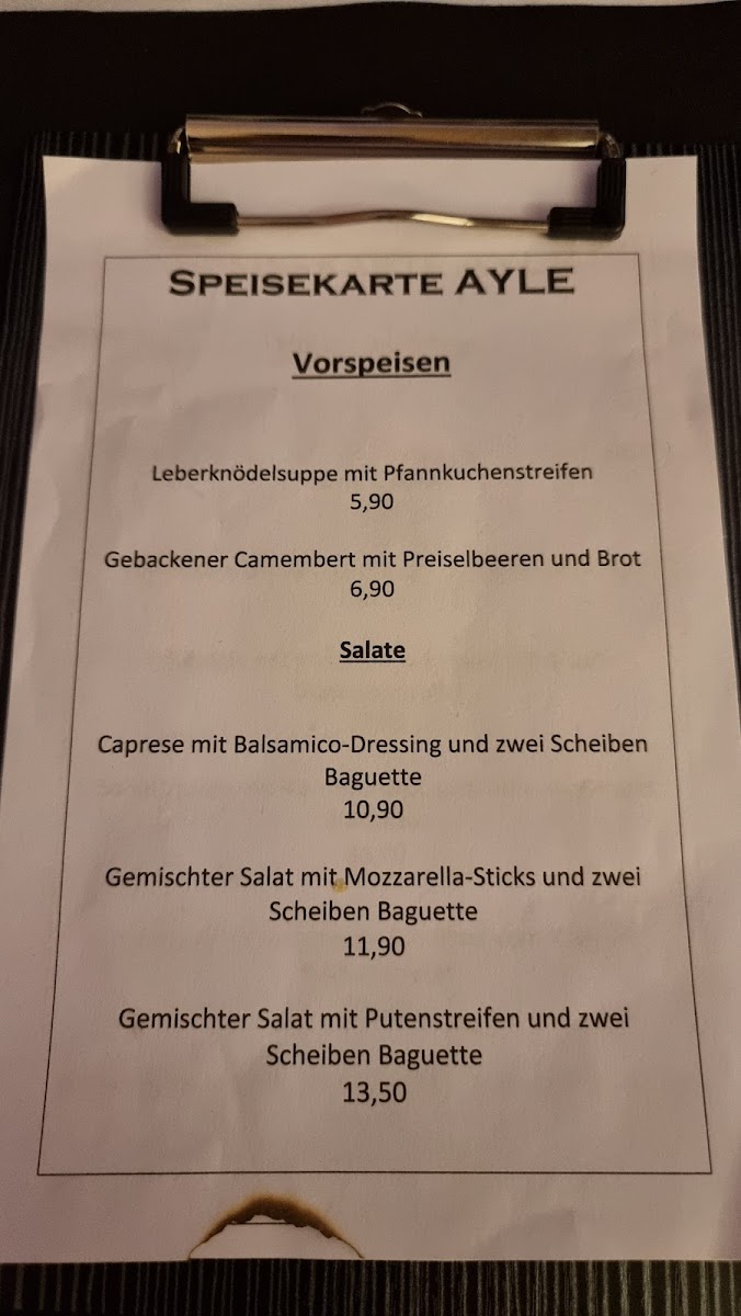 AYLE Restaurant Photo Menu 3