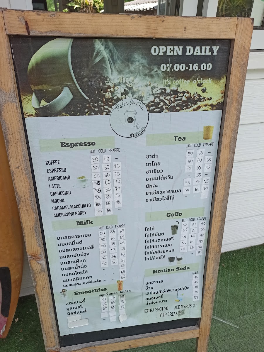 Palm & Co Coffee Photo Menu 2