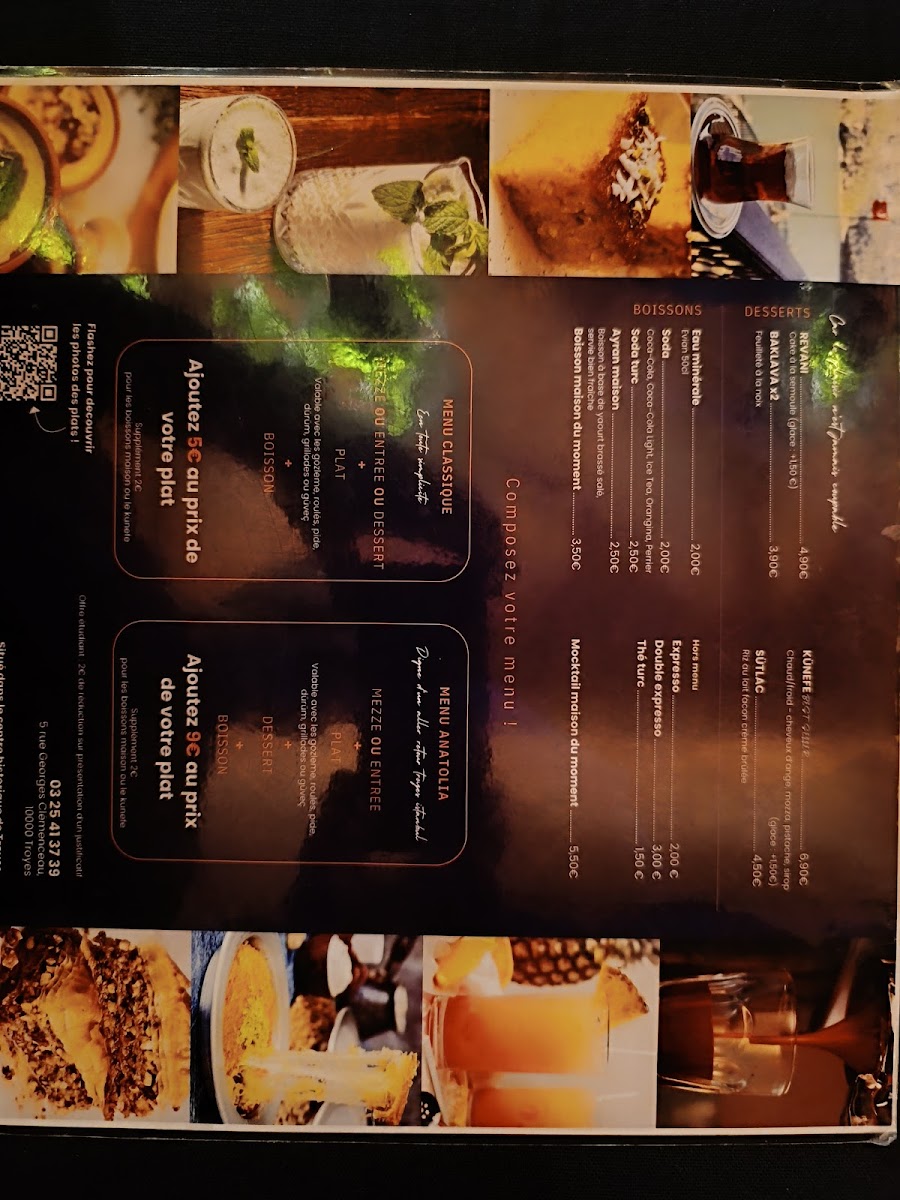 Anatolia Restaurant - Troyes Photo Menu 3