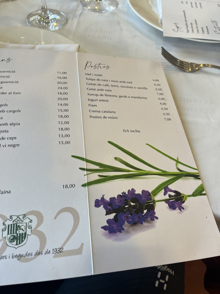 Hostal Dolcet Photo Menu 4