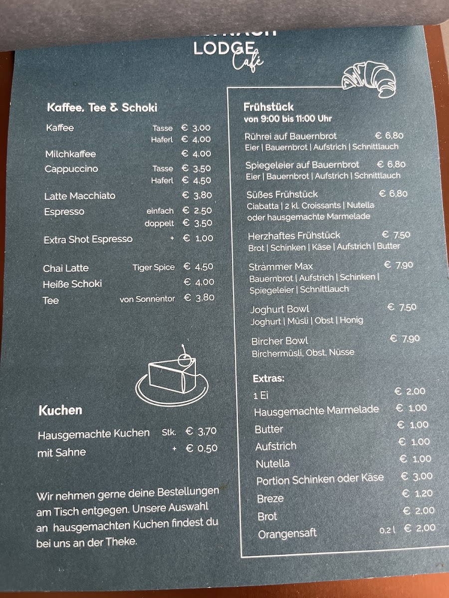Partnachlodge Café Photo Menu 3