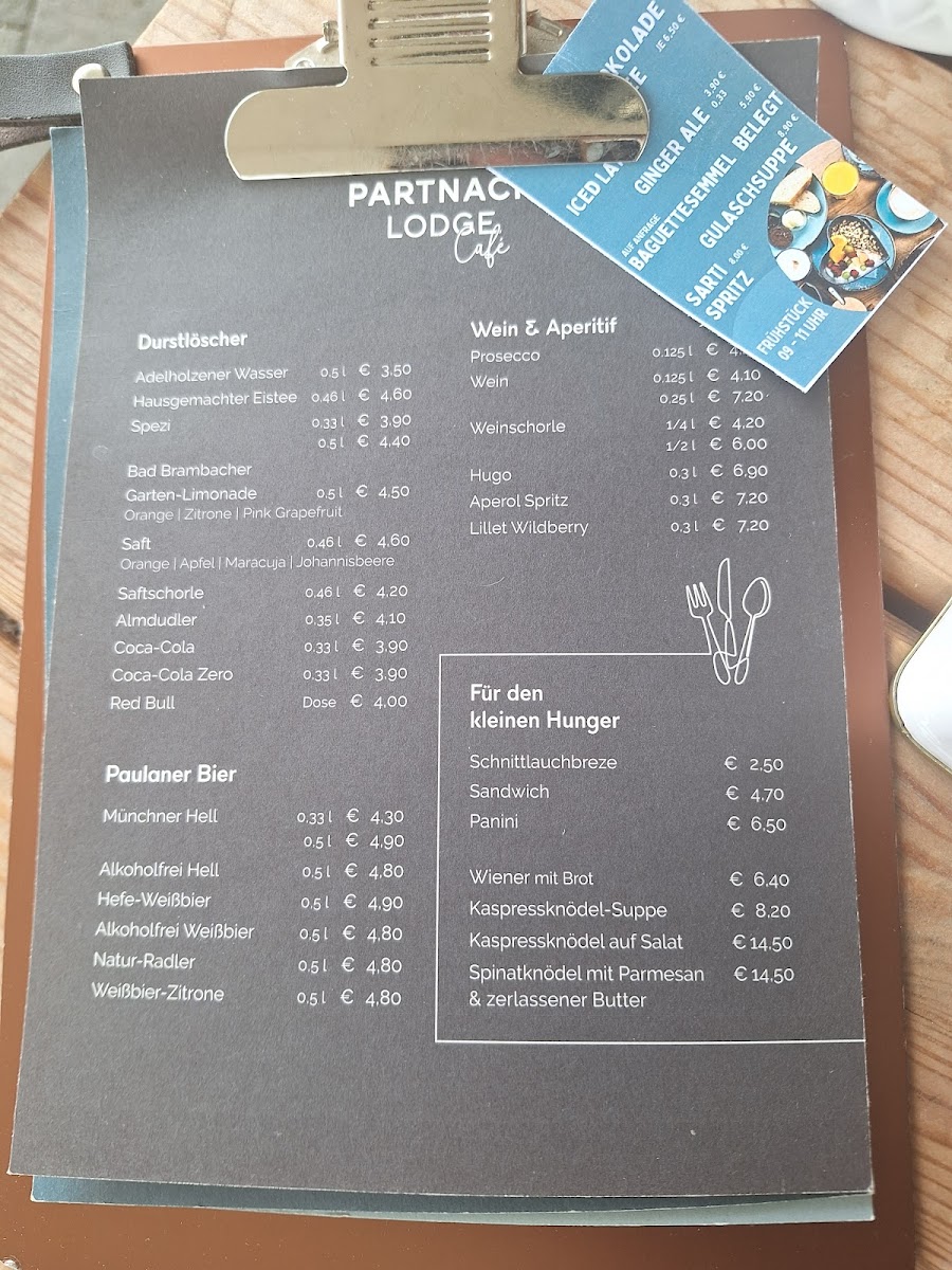 Partnachlodge Café Photo Menu 4