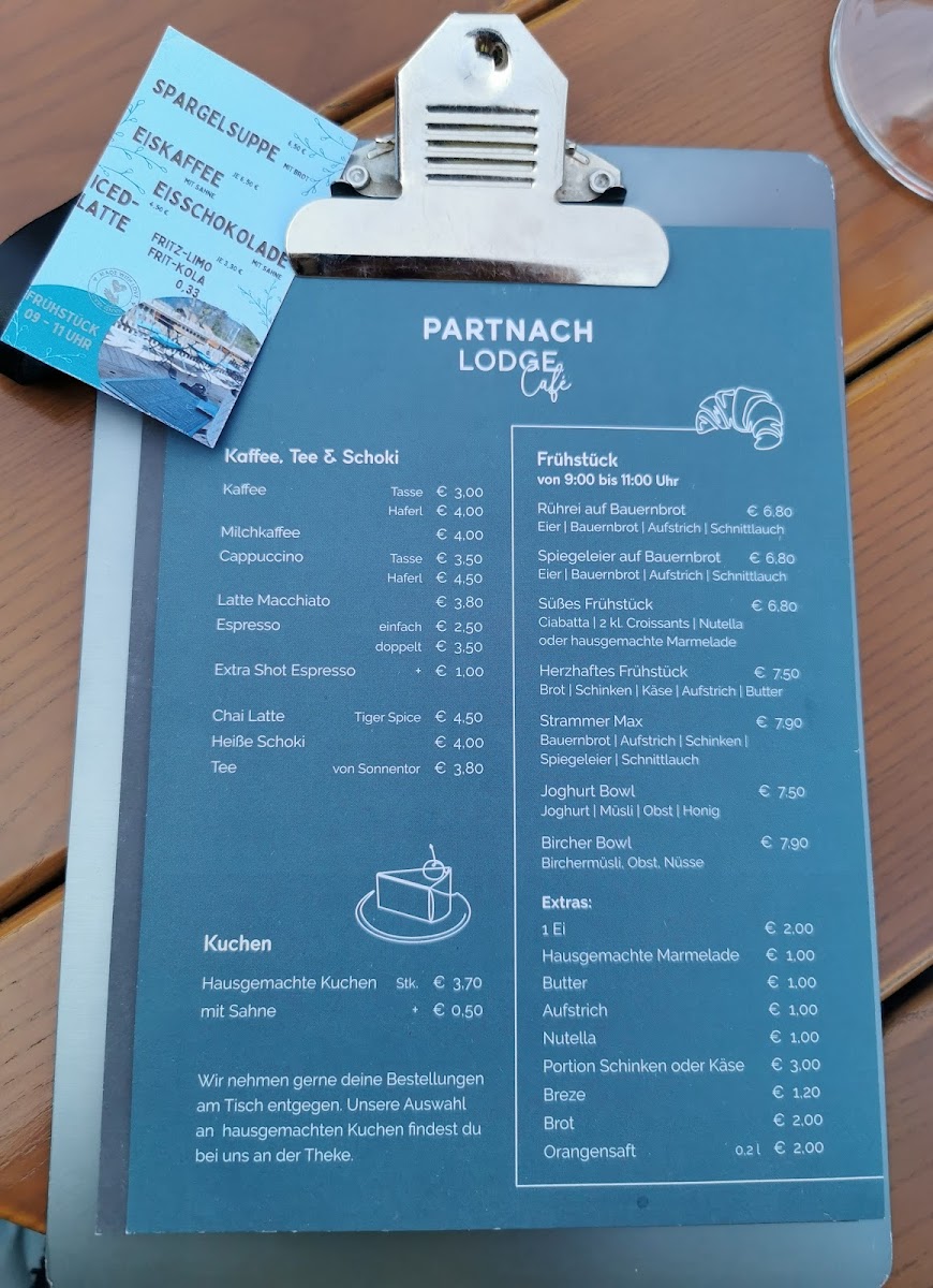Partnachlodge Café Photo Menu 6