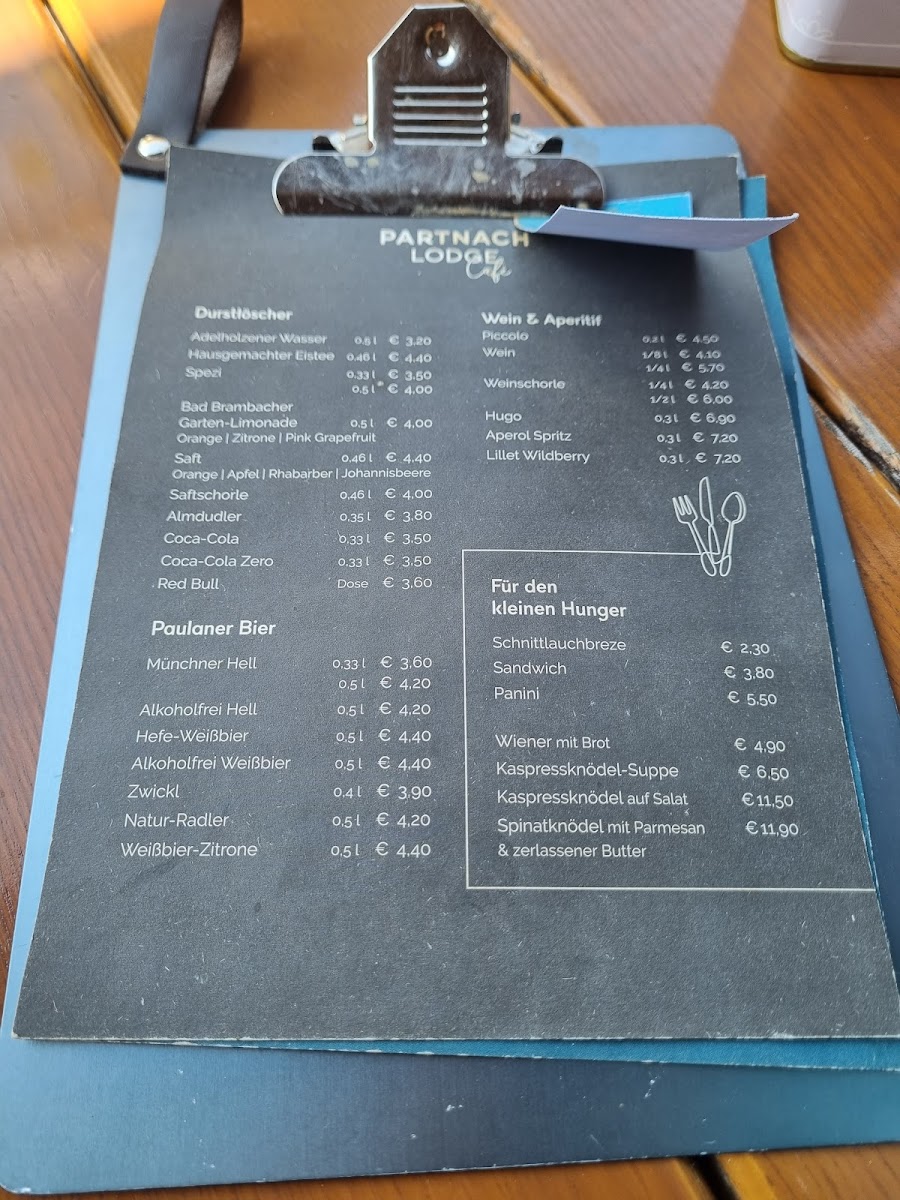 Partnachlodge Café Photo Menu 7