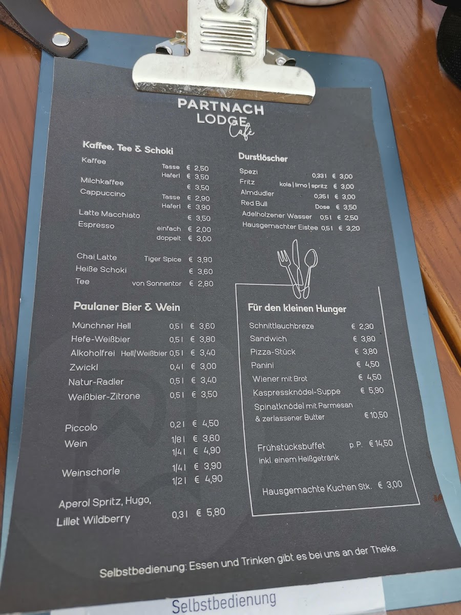Partnachlodge Café Photo Menu 8
