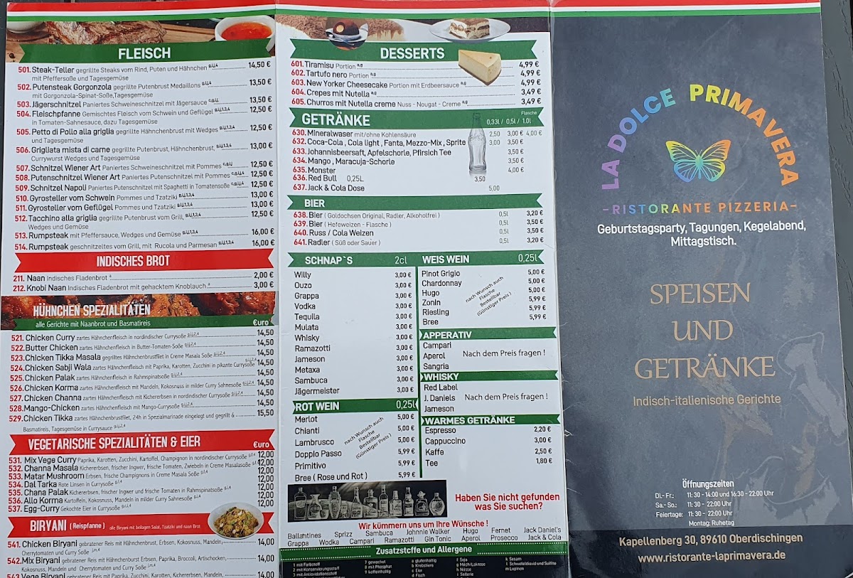 Ristorante La Dolce Primavera Oberdischingen Photo Menu 2