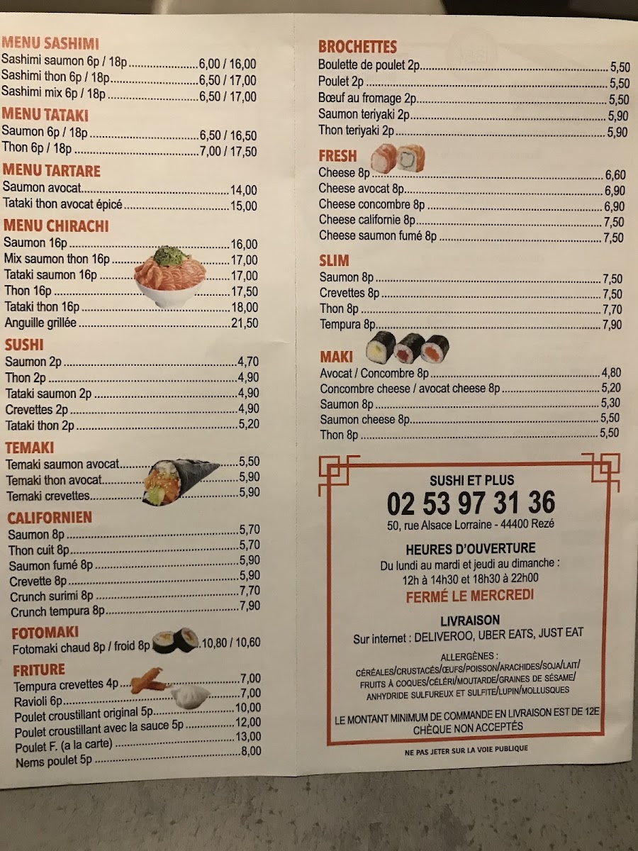 Sushi et plus Photo Menu 2