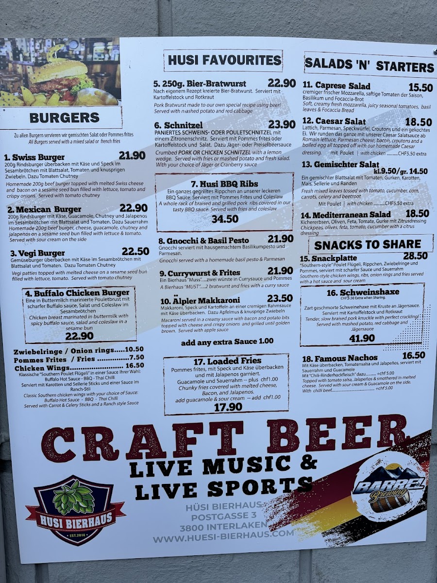 Hüsi Bierhaus Photo Menu 3