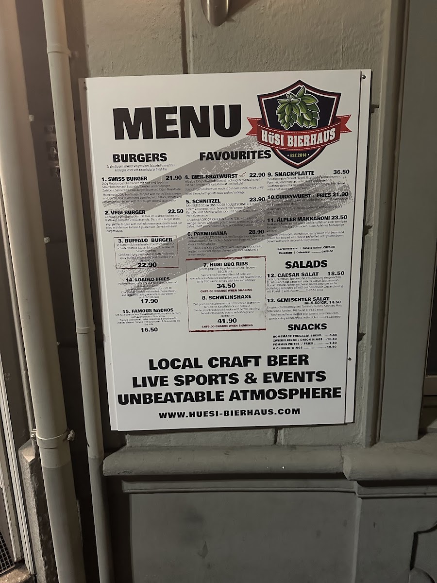 Hüsi Bierhaus Photo Menu 5