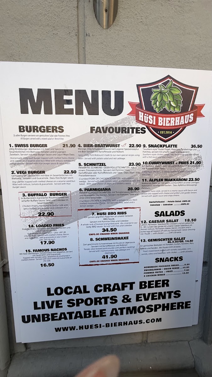 Hüsi Bierhaus Photo Menu 6