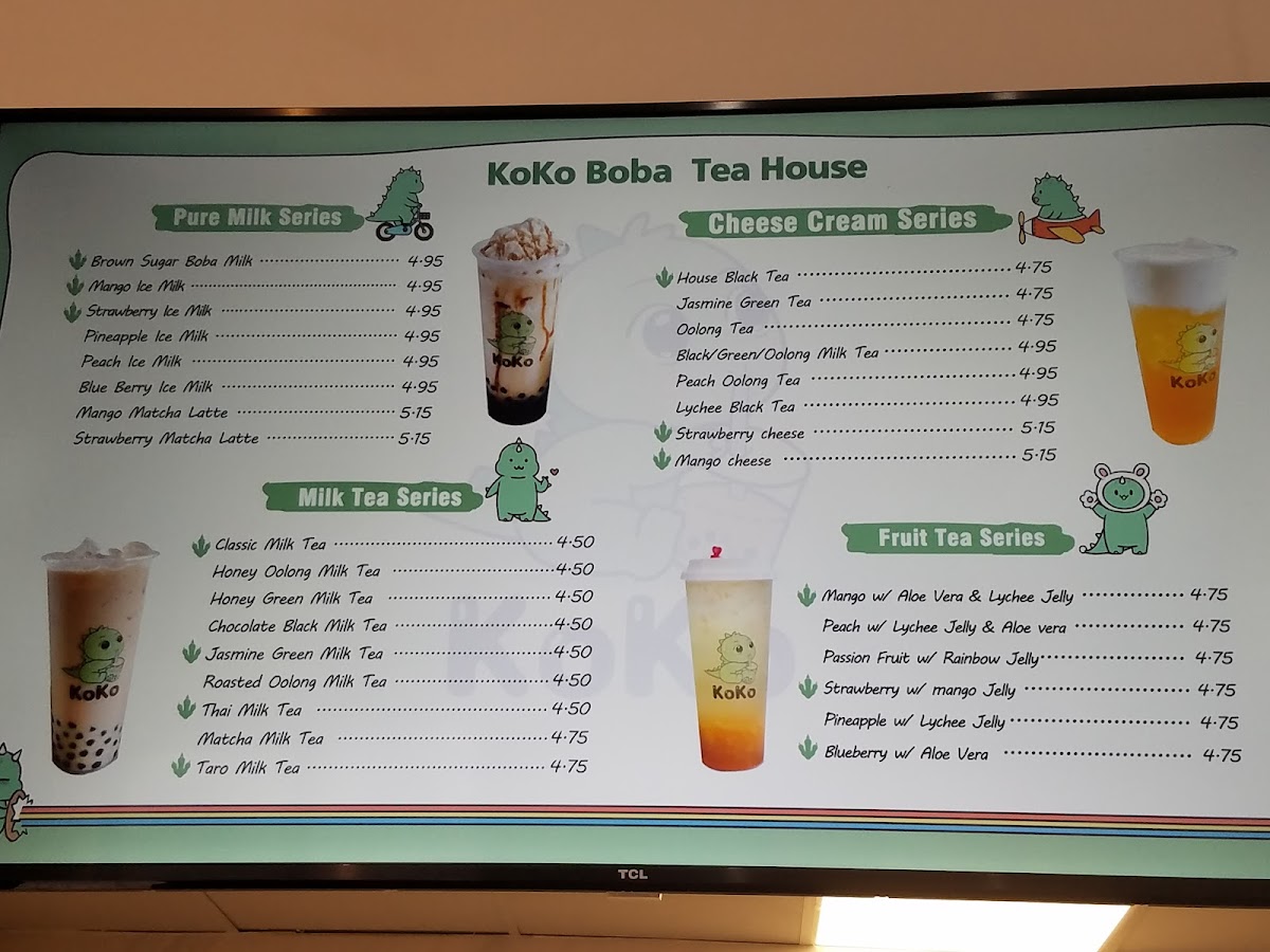 KoKo Boba Tea House Photo Menu 2